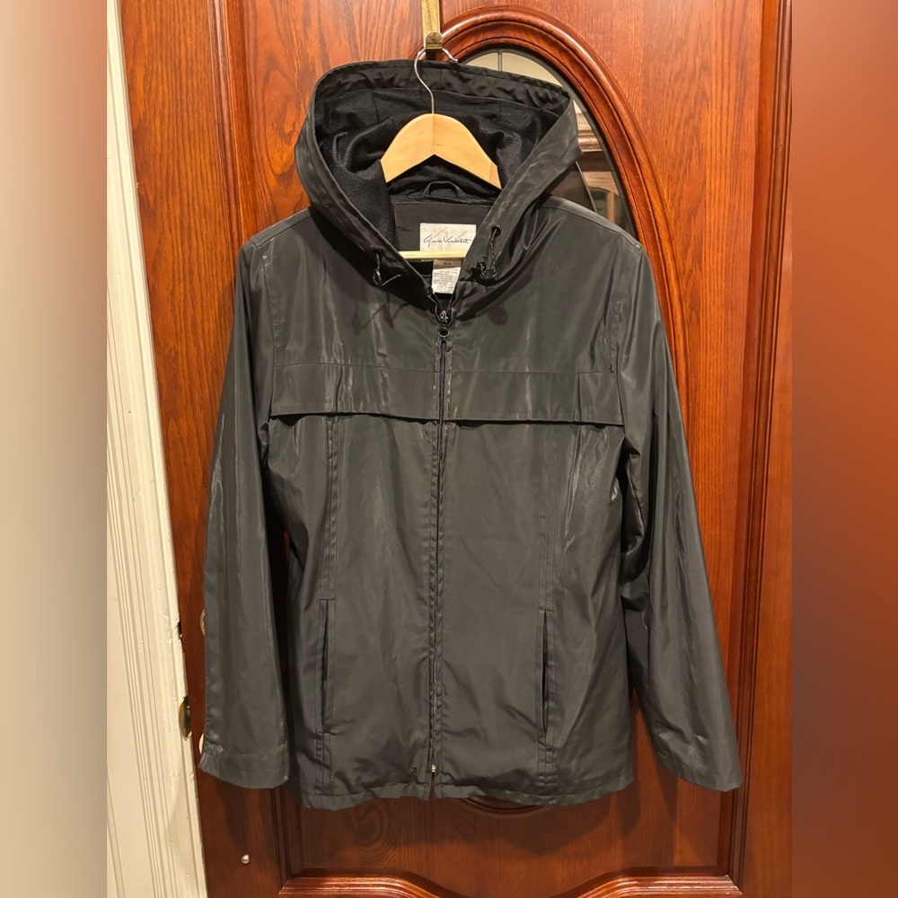 Gloria Vanderbilt Charcoal Hooded Jacket